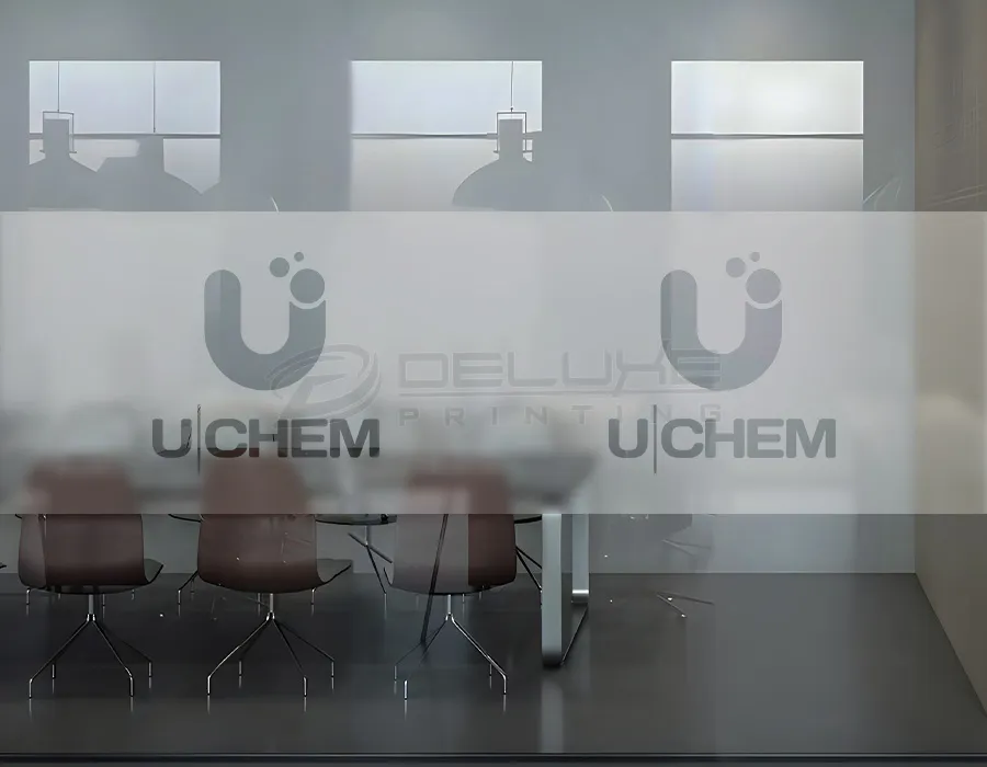 frosted sticker for office glass branding